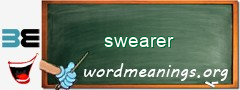 WordMeaning blackboard for swearer